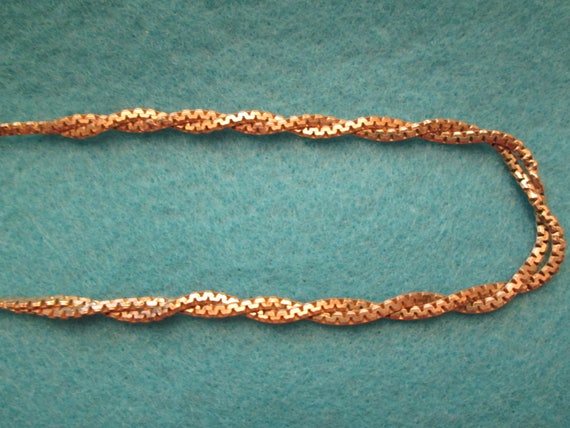 Italian Solid 14kt.Gold Doubled Flat Chain>Solid … - image 1