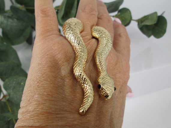Large Gold SNAKE Ring>Gold Python Ring,Anaconda Ring,… - Gem