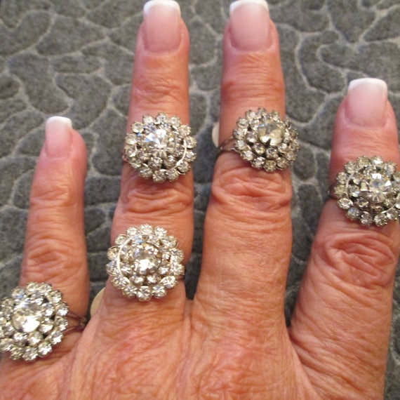 925 STERLING Silver Rhinestone Ring>925 Sterling Ring