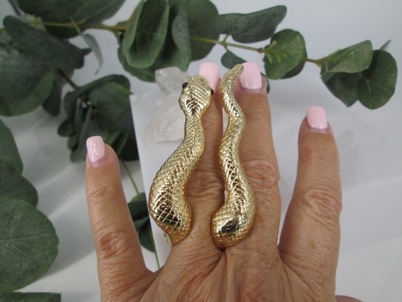 Large Gold SNAKE Ring>Gold Python Ring,Anaconda Ring,… - Gem