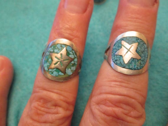 925 Sterling Turquoise STAR Ring>Celestial Star R… - image 5