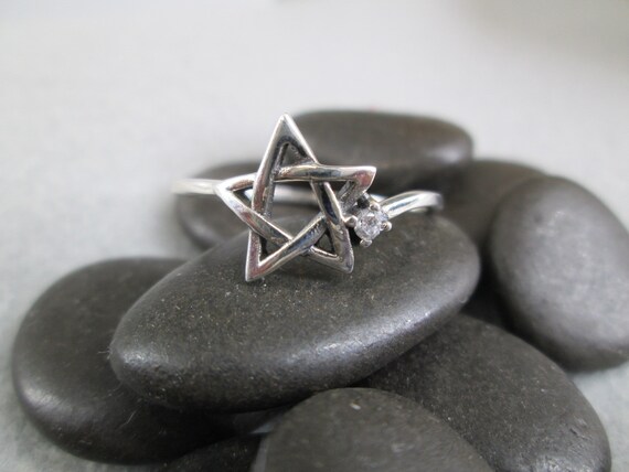 Sterling Pentagram Ring>925 Sterling Pentacle Rin… - image 5