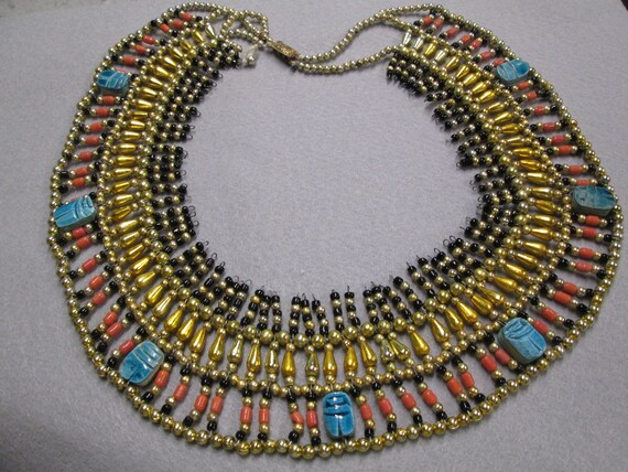 Impressive Egyptian Collar/bib Necklace 