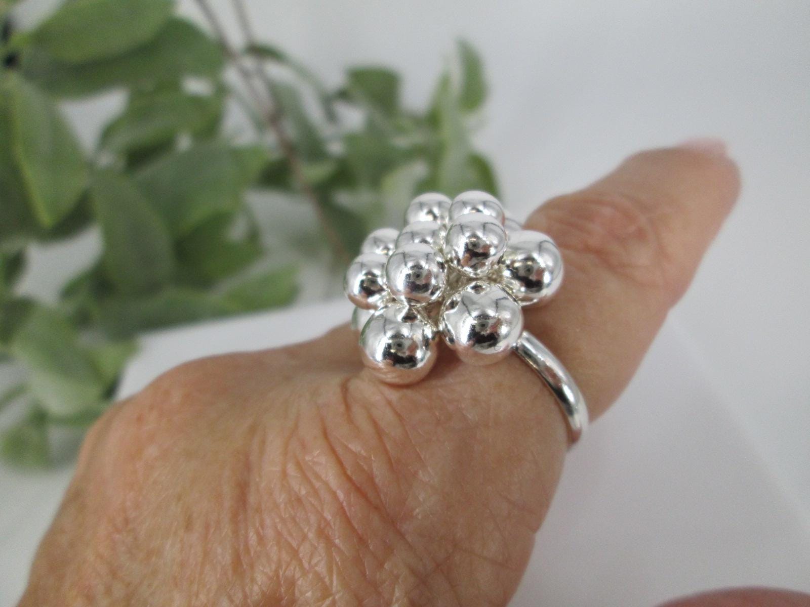 アクセサリー BALL SMAL RING 925 STERLING SILVER Ball Ring 925 Sterling Silver 925 Sphere Ring Stylish Minimalist