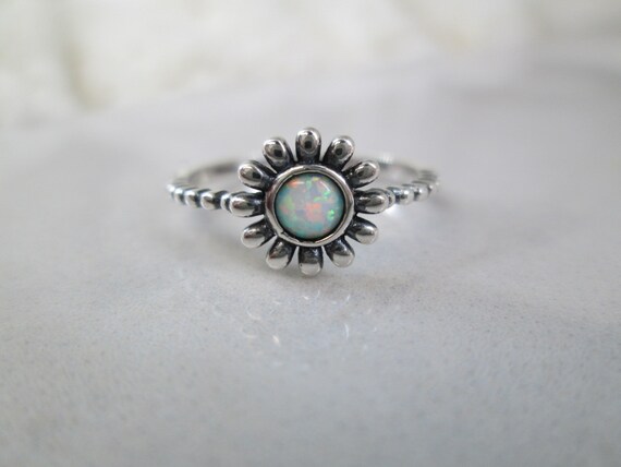 OPAL Flower Ring>925 Flower ring,Opal ring,925 St… - image 4