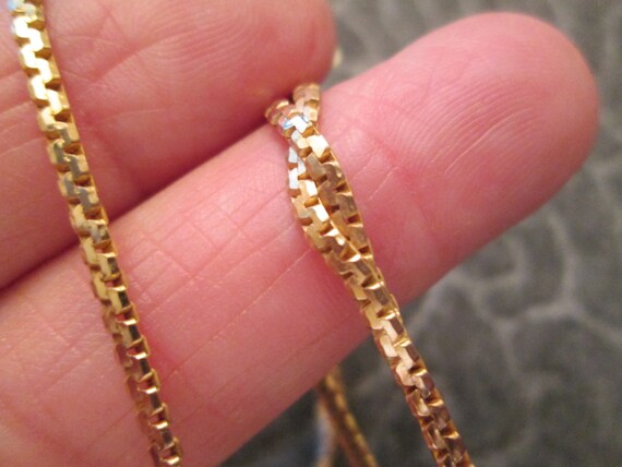 Italian Solid 14kt.Gold Doubled Flat Chain>Solid … - image 6