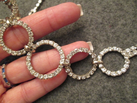 RHINESTONE Choker>Vintage Rhinestone Circle Choke… - image 4