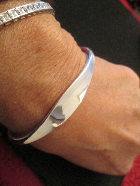 Sterling Engravable Cuff Bracelet>925 Monogram Br… - image 2