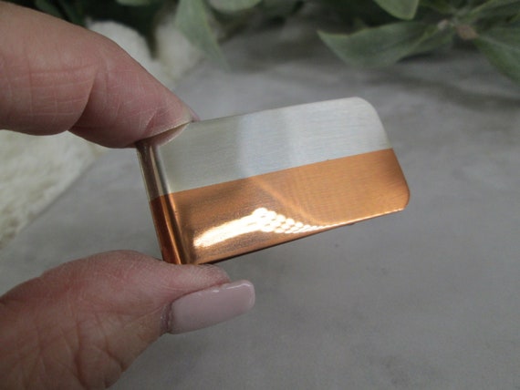 Engravable Money Clip>Men's Copper/Silver Money Clip>Monogram Money Clip>Initial>Personalize,Money Holder,Billfold,Money Clip,Gift for Him
