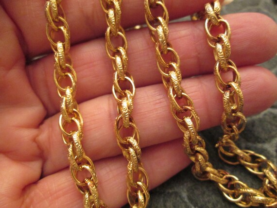 HEAVY 24" Gold chain>12kt.Gold Chain,Heavy Gold C… - image 3