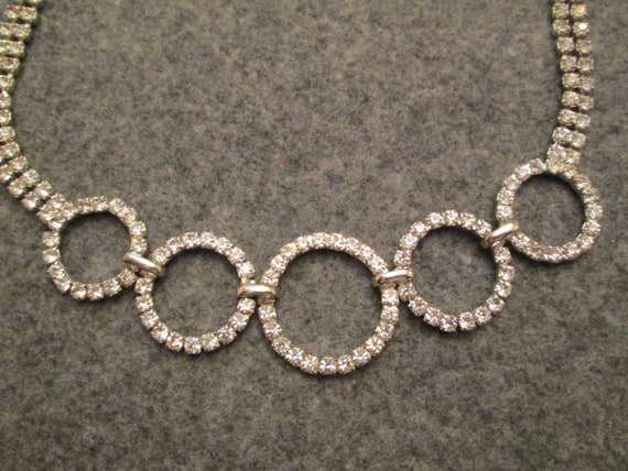 RHINESTONE Choker>Vintage Rhinestone Circle Choke… - image 2