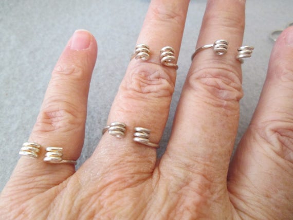 Dainty Sterling Ring>925 Sterling Silver Curly-Q … - image 4