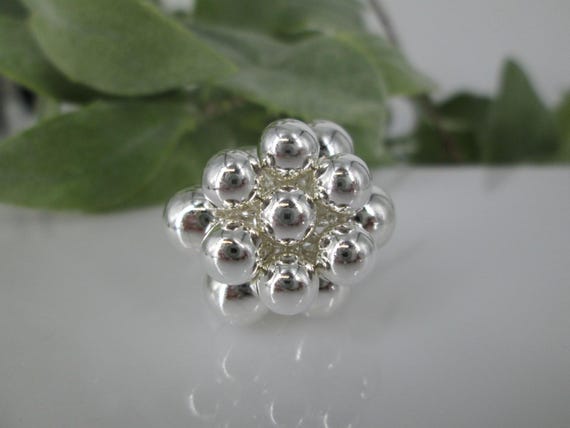 Sterling Ball Ring>925 Sterling Silver Unique Ring,charm Ring,925