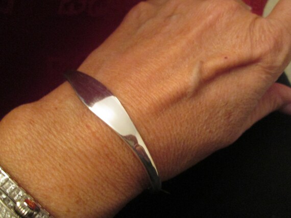 Sterling Engravable Cuff Bracelet>925 Monogram Br… - image 6