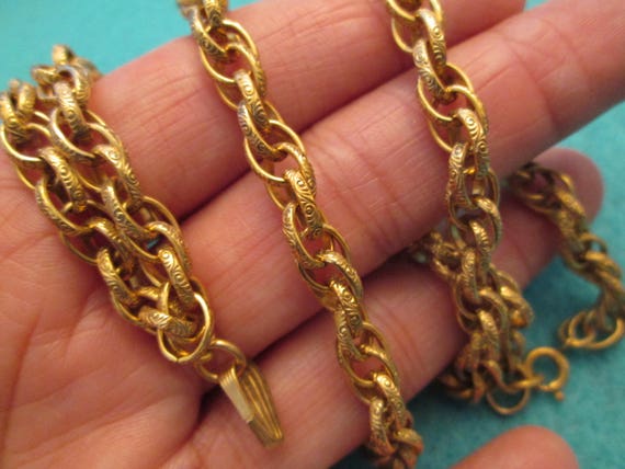 HEAVY 24" Gold chain>12kt.Gold Chain,Heavy Gold C… - image 6