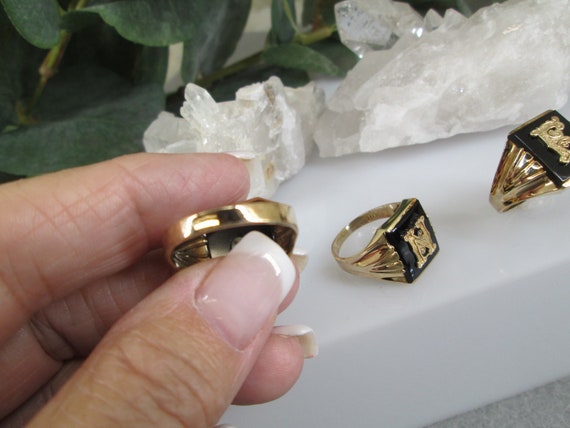 Solid 10kt.Gold Initial Ring>Men's 10kt.Gold Sign… - image 7