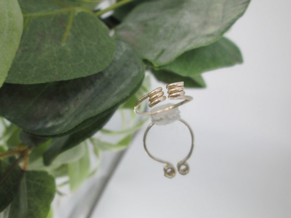 Dainty Sterling Ring>925 Sterling Silver Curly-Q … - image 3
