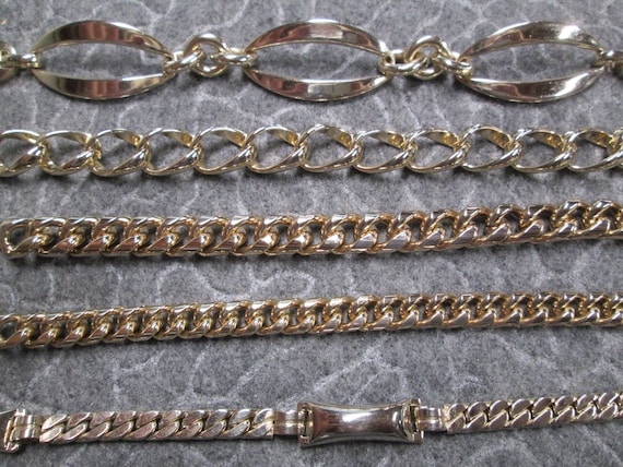 Gold Link Bracelets>Vintage 50's SPERRY Gold Brac… - image 1