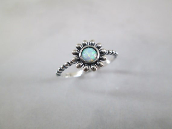 OPAL Flower Ring>925 Flower ring,Opal ring,925 St… - image 5
