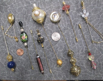 Vintage Stick Pins/Hat Pins>>Vintage 1940's & 1950's Stick Pin>Stick Pins>Vintage Hat Pin,Hair Pins>Your Choice,and so many to choose from!