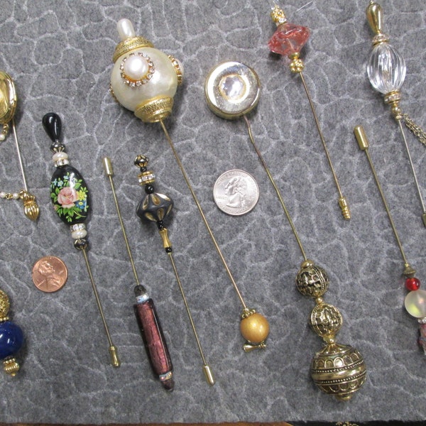 Vintage Stick Pins/Hat Pins>>Vintage 1940's & 1950's Stick Pin>Stick Pins>Vintage Hat Pin,Hair Pins>Your Choice,and so many to choose from!