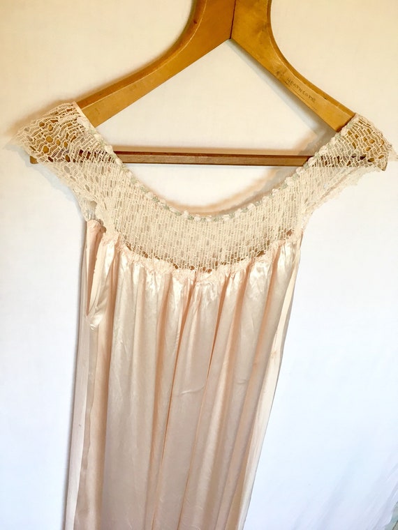 Original 1960 S Floor Length Vintage Satin Nightgown Us Etsy