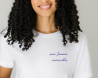 Femme invincible T Shirt, Paris T, French Shirt, Women Empowerment Shirt, Female Empowerment Tee, Feminist Tshirt, International Women's Day