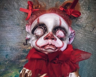 Bloody It clown elf doll