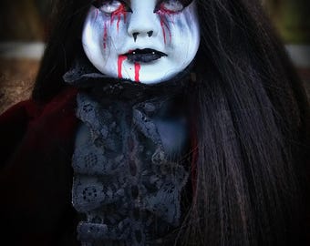 Ooak horror art doll Sanguine Rose Victorian Vampire decor
