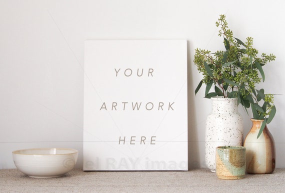 8x10 Canvas Rustic Winter Mockup For Your Artwork V 8x10 Canvas Rustic Winter Mockup For Your Artwork V