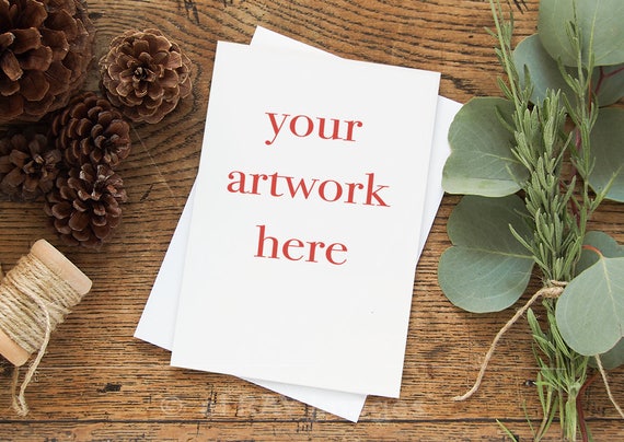 Mockup For Greeting Card Vertical 5x7 Size Note Card Etsy