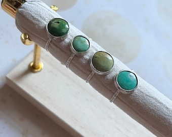 Turquoise Sterling Silver Ring: Handmade Fine Silver Setting