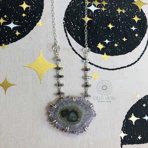 Amethyst Stalactite Necklace & Earrings