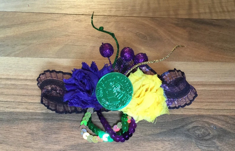 Doubloon Headband New Orleanes Mardi Gras Headband Mardi Gras Infant Headband Carnival Headband Louisiana
