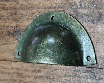 Shell Drawer Pull Handles Metal Antique Bronze Finish With Screws C054 Pack of 2