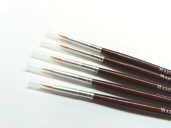 Major Brushes Fine Detail Paint Brush Set of 5 Size 00 for Model Making,  Hobby 