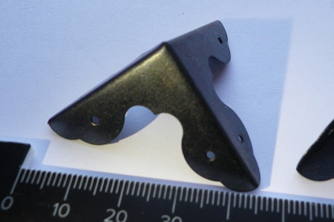 NEW Pk of 4 Metal Case Corners Aged Black Finish 34mm Over Etsy UK