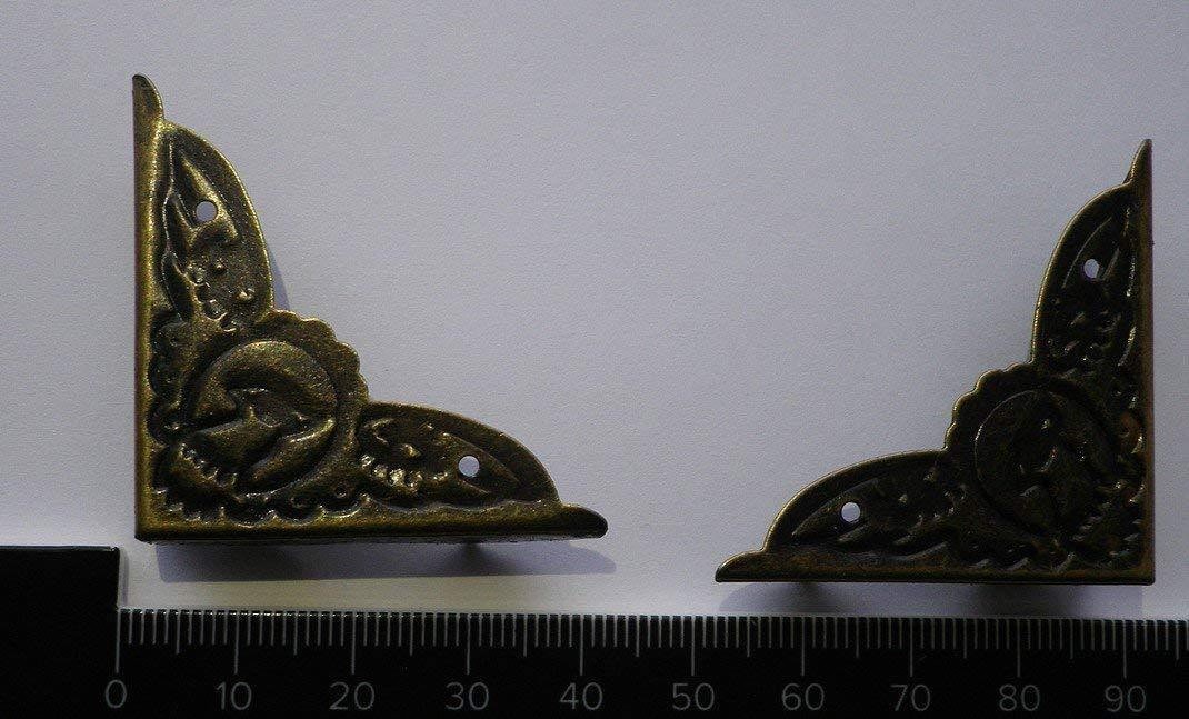 thumbnail interactive-video image 1 of 4 Metal Case Corners Ornate Aged Antique Finish 39mm - Celtic Woods C124 1 of 4