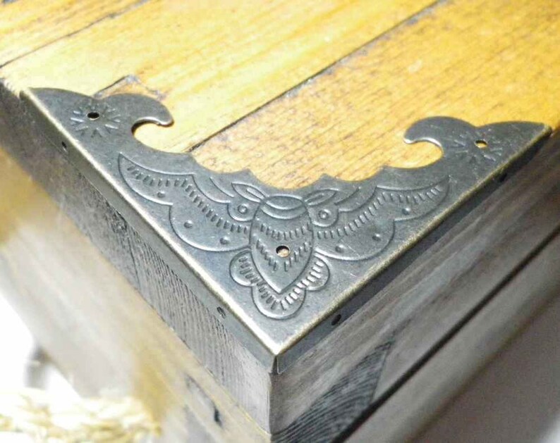 Pack of 4 Metal Case Corners Antique Bronze Finish 58mm Over Etsy