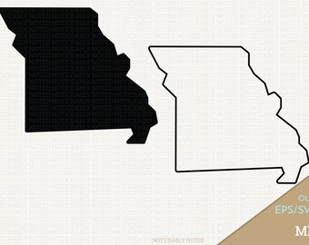 Missouri silhouette | Etsy