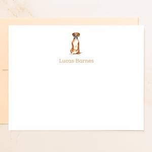 Boxer Personalized Flat Note Cards - Stationery - Gifts for Dog Lovers - Cute Dog Cards - Social Stationery - Boxer Dog Cards Set - DG1