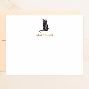 Bombay Cat Personalized Flat Note Cards  - Cat Stationery - Gifts for Cat Lovers - Social Stationery - Modern Stationary - Cards Set - CT1