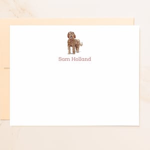 Labradoodle Personalized Flat Note Cards - Stationery - Gifts for Dog Lovers - Cute Dog Cards - Social Stationery - Labradoodle Gift - DG1