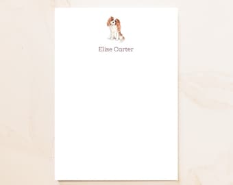 Cavalier King Charles Spaniel Personalized Notepad - Dog Lovers Gift - Dog Owner Notepad - Social Stationery - Custom Dog Gift - DG1