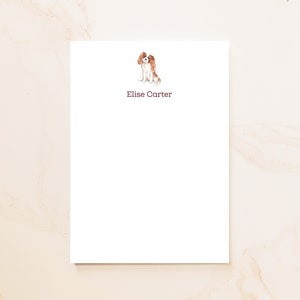 Cavalier King Charles Spaniel Personalized Notepad - Dog Lovers Gift - Dog Owner Notepad - Social Stationery - Custom Dog Gift - DG1