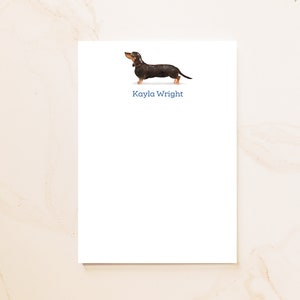 Dachshund Personalized Notepad - Dog Lovers Gift - Dog Owner Notepad - Dog Stationery - Social Stationery - Custom Dog - Wiener Dog - DG1