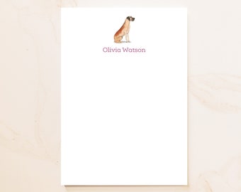 Great Dane Personalized Notepad - Dog Lovers Gift - Dog Owner Notepad - Dog Stationery - Social Stationery - Custom Dog Gifts - DG1