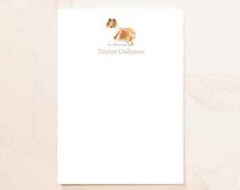 Rough Collie Dog Magnetic NOTEPAD Note List Pad 