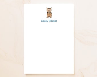 Norfolk Terrier Personalized Notepad - Dog Lovers Gift - Dog Owner Notepad - Dog Stationery - Social Stationery - Custom Dog Gifts - DG1