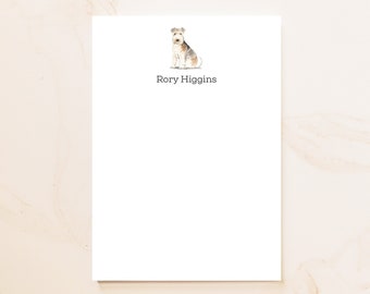 Lakeland Terrier Personalized Notepad - Dog Lovers Gift - Dog Owner Notepad - Dog Stationery - Social Stationery - Custom Dog Gifts - DG1